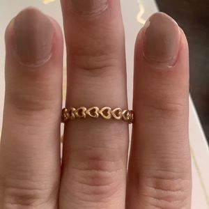 Rose gold Pandora heart ring